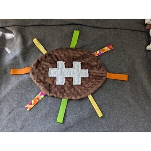 Handmade? Football Baby Blanket Brown ,Lovey, With Tags, See Photos